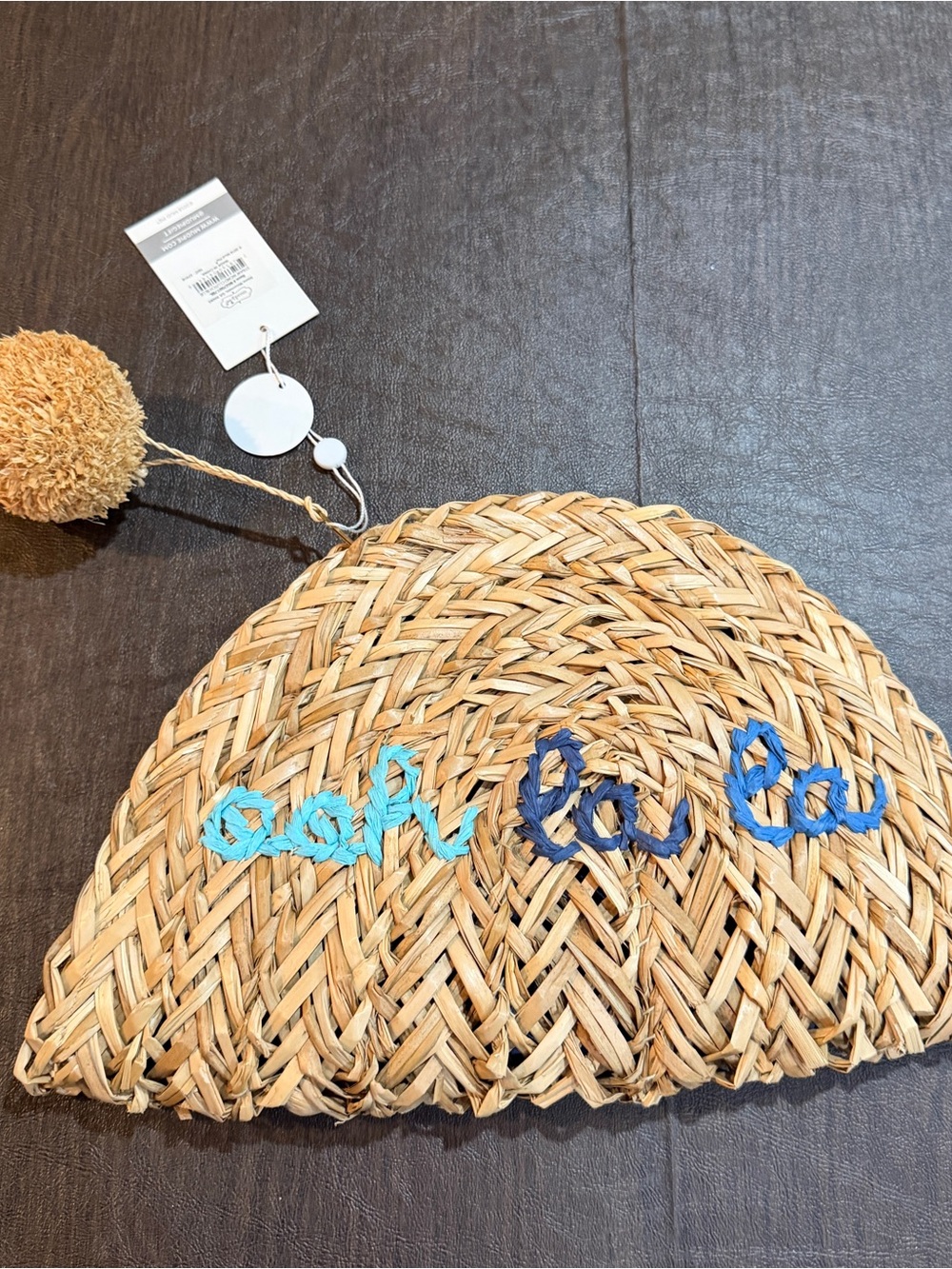 Mud Pie Ooh La La Straw Clutch with Tassel  and Packet New With Tags